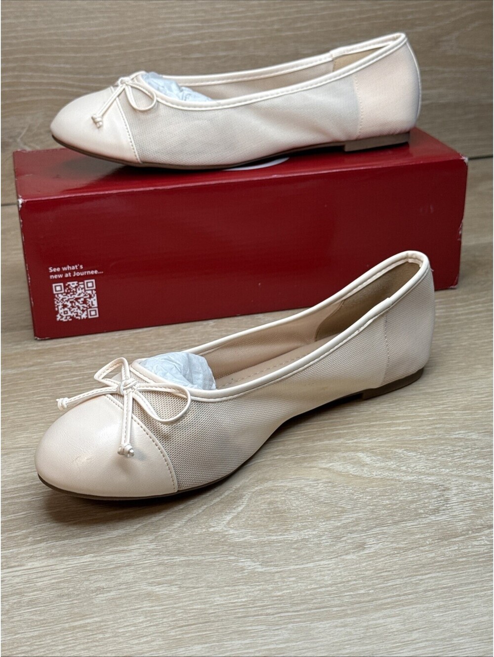 Journee Collection Womens Kaiah Ballet Dress Flats W Bow Cushioned Slip On Sz 9 - Picture 5 of 11